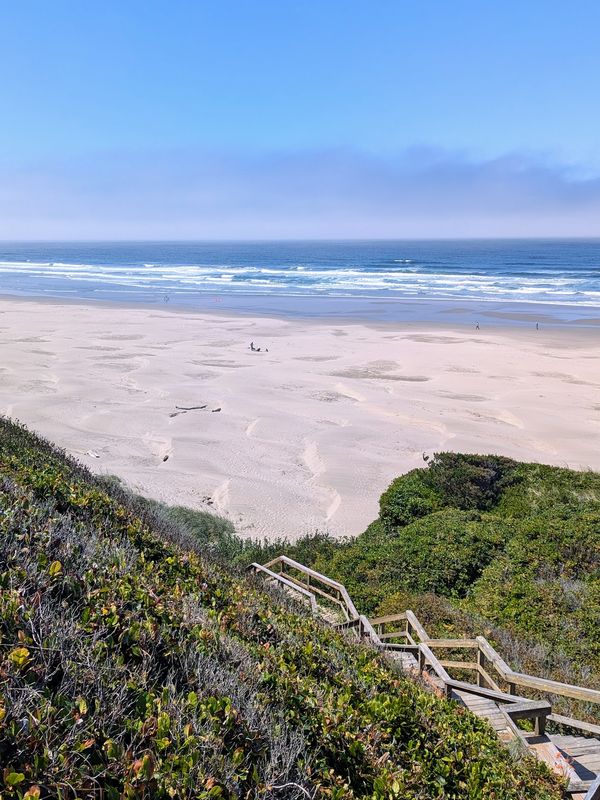 Stairway down to Nye Beach, Oregon Coast